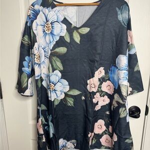 Floral V-Neck Women's Top